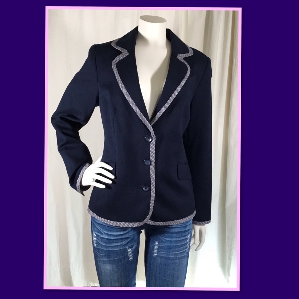 Pendleton Navy Wool Blazer 10 - image 1
